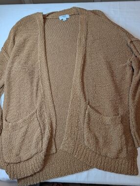 Aerie Open-Front Knit Cardigan Sweater - Camel